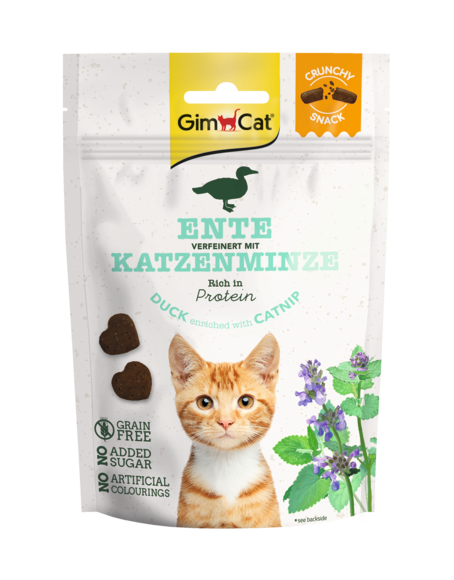 GimCat Crunchy Snacks Ente mit Katzenminze 50 - g