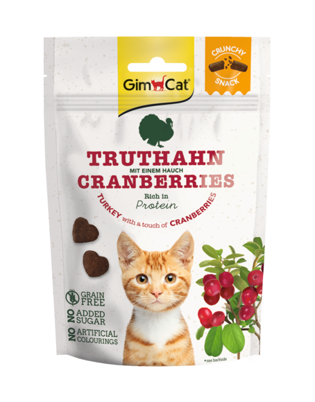 GimCat Crunchy Snacks Truthahn mit Cranberries 50 - g