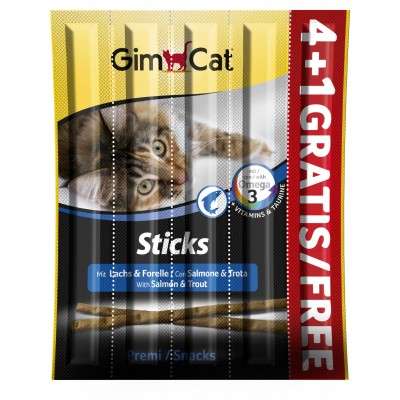GimCat Sticks Lachs & Forelle - 4+1