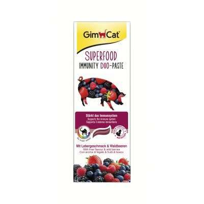 GimCat Superfood Immunity Duo - Paste mit Lebergeschmack und Waldbeeren, 50 g