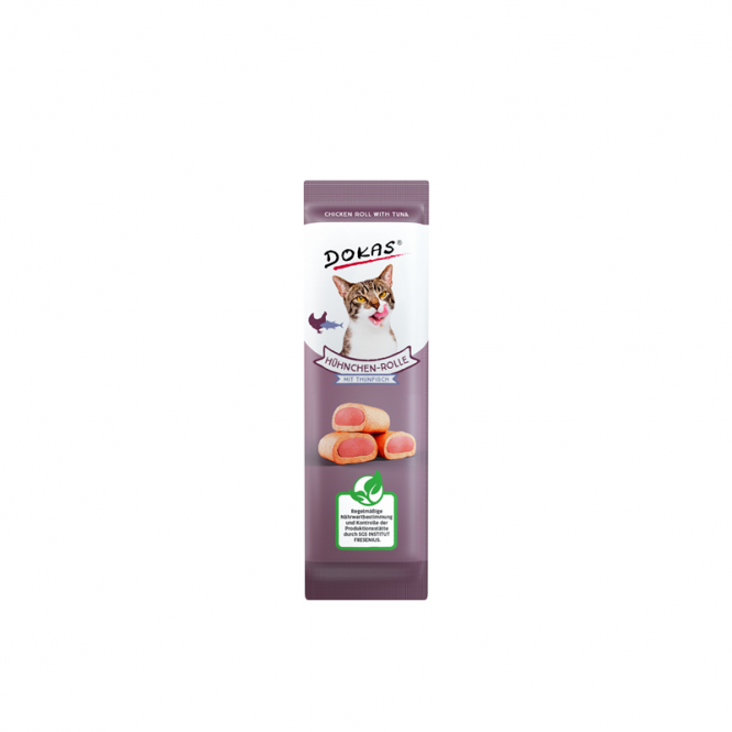 Dokas Cat Snack Hühnchen - Rolle mit Thunfisch 10g