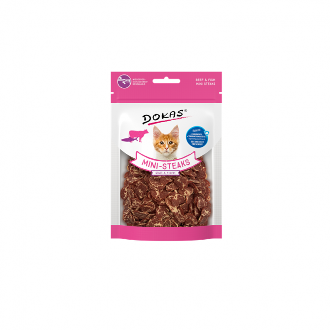 Dokas Cat Snack Mini - Steaks Rind + Fisch 25g