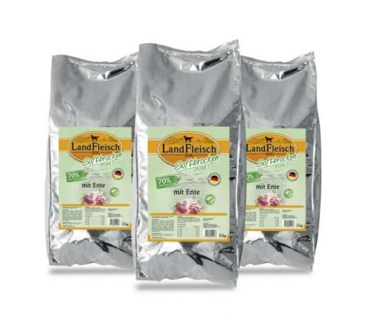 Landfleisch Softbrocken mit Ente